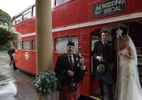 Bride & Groom on the Bus