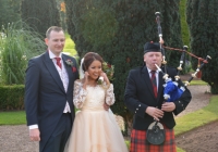 Bagpiper at a Wedding