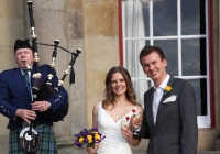 Bagpiper at a Wedding