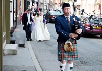 Bagpiper at a Wedding